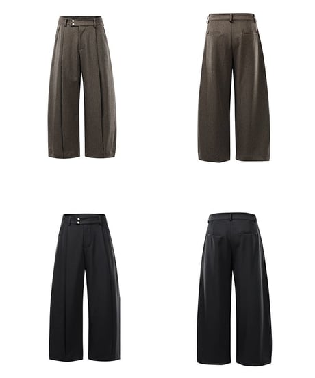 Waist Design Droop Loose Slacks Pants  / 2color