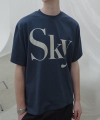 Sky Oversized Print T-shirt / 2color