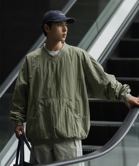 V-NECK PULLOVER SHIRT / 2COLORS