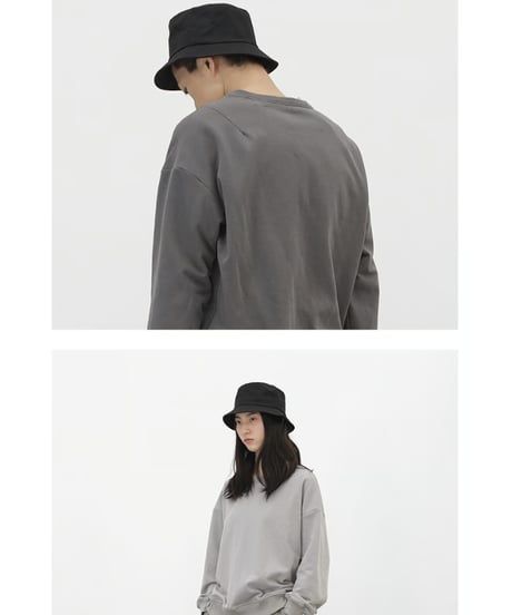 SHORT BRIM BUCKET HAT / 2COLORS