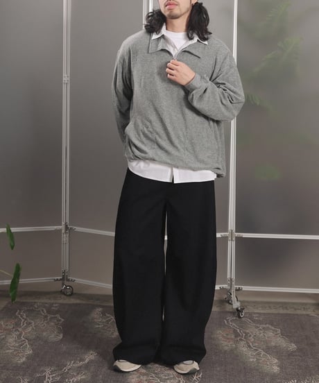 Black Denim Loose Straight Trousers Pants