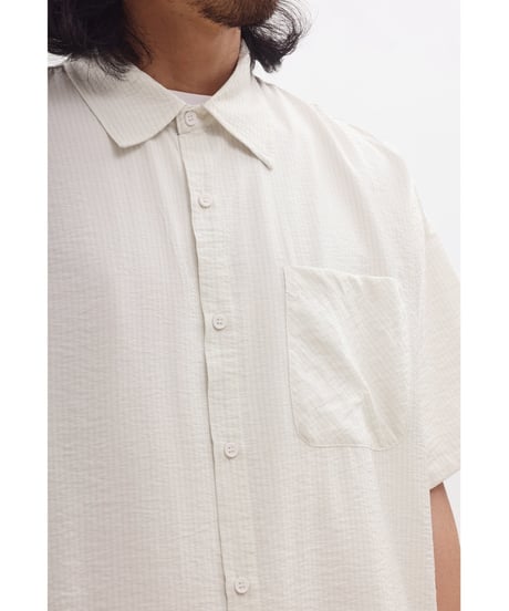 Casual Stripe Regular Collar Shirt / 2color