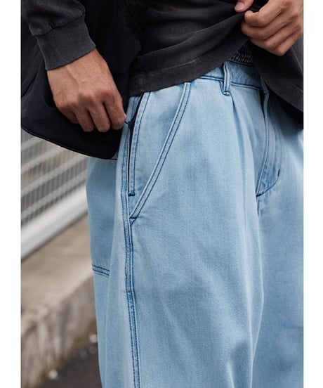 Denim-Like Balloon Wide Pants / 3color