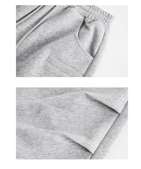 Loose Straight Knee Pleats Sweatpants