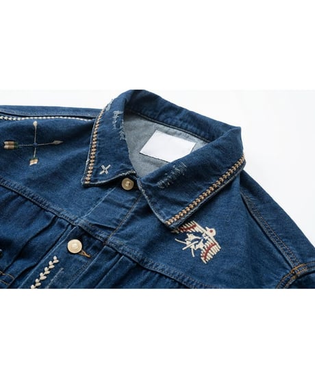 Vintage Denim Jacket with Embroidery