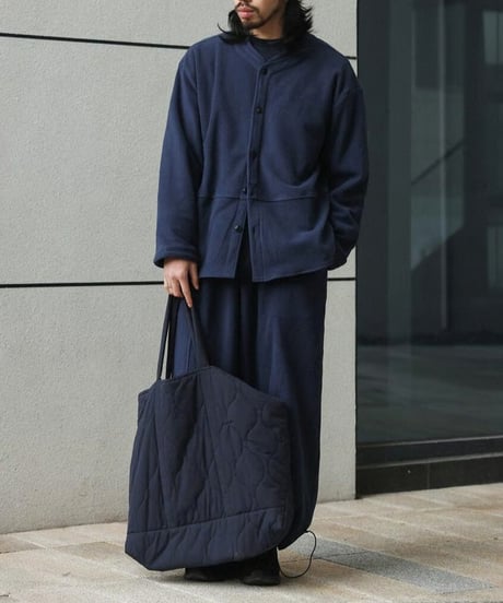 Stand Collar Fleece Button-Up Jacket