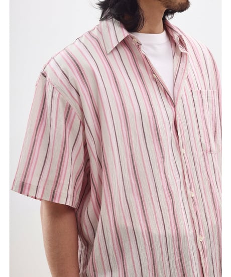Shrink See-through Stripe Shirt / 3color
