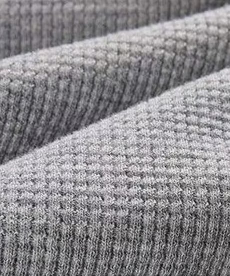 Half-Zip Waffle Long-Sleeve T-Shirt