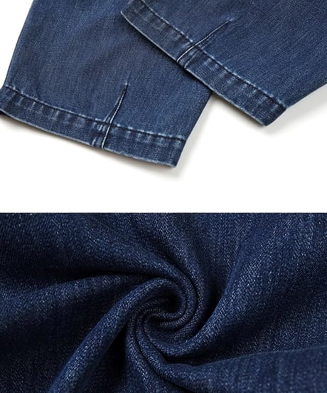 Belted Wide Tapered Denim Pants / 3color