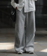 Loose Straight Knee Pleats Sweatpants