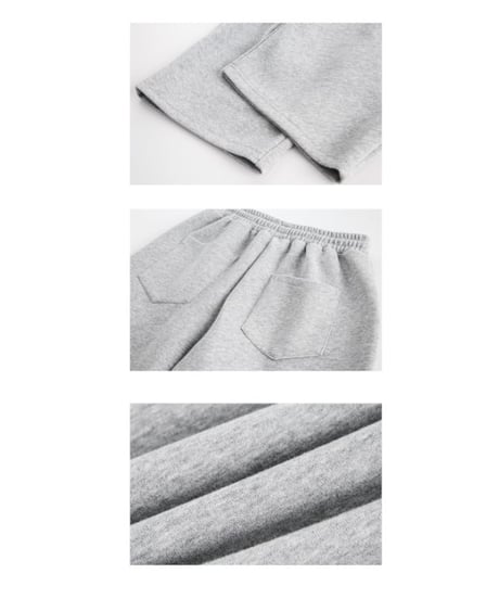 Loose Straight Knee Pleats Sweatpants