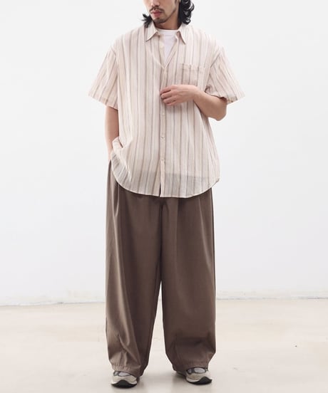 Shrink See-through Stripe Shirt / 3color