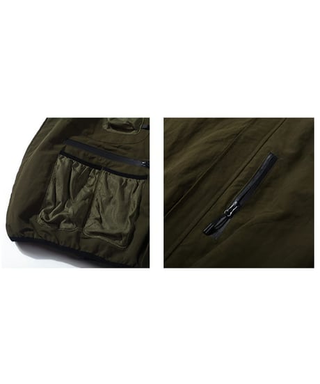 REVERSIBLE NYLON FISHING VEST / 2COLORS