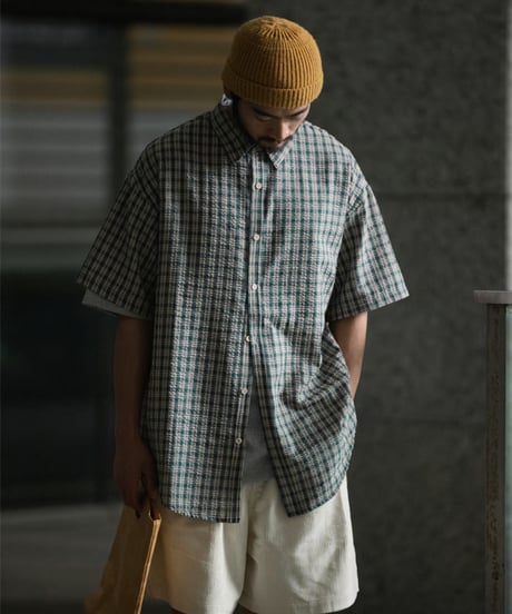 RELAXED CHECK SHIRT / 2COLOR