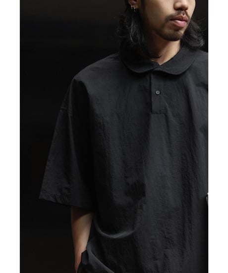 Drawstring Round Collar Pullover / 2colors