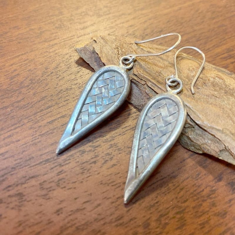 2個セット シルバーピアス カレンシルバー カレン族  エスニック #4 シルバーピアス カレンシルバー カレン族 ハンドメイド