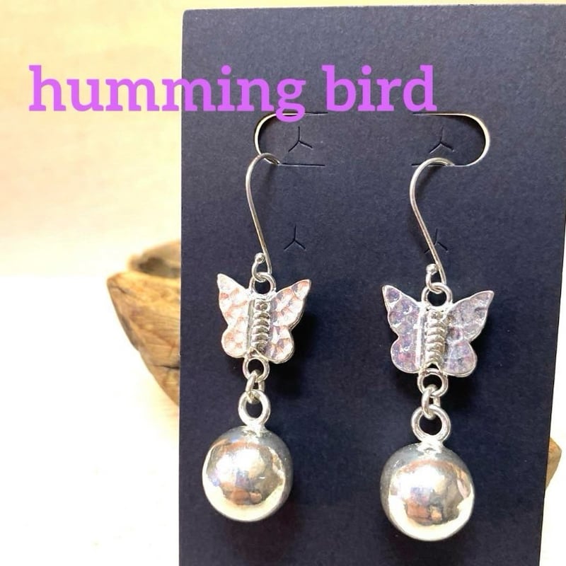 カレンシルバー ピアス Butterfly | 旅するエスニック humming bird