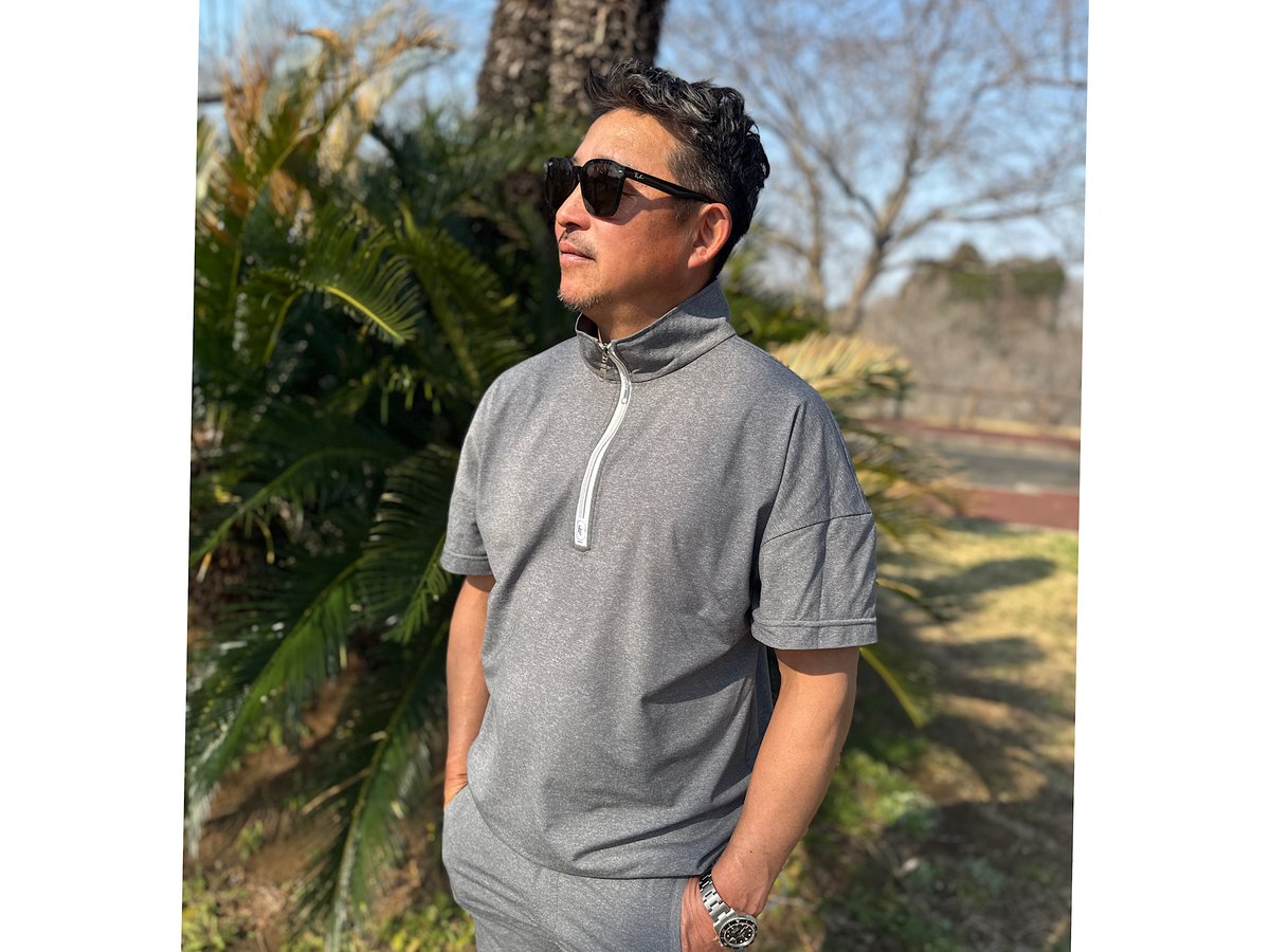 ふにま　クラップボクシング ロングスリーブ&ボクシング クラップ T　2点 half zip tops light gray men | FREUDE.T