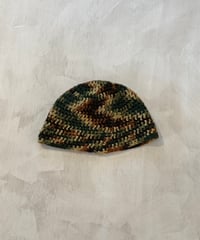 hand made Camouflage-patterned knit hat