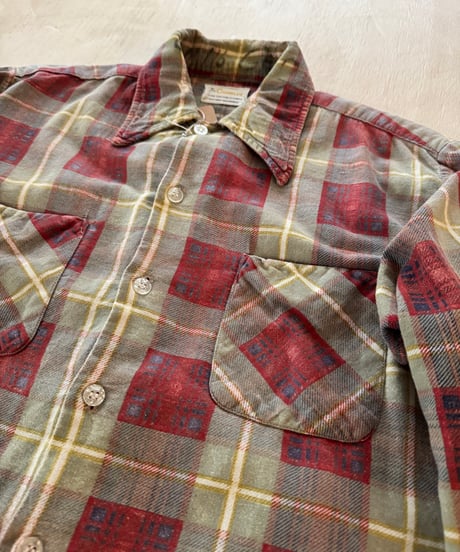 50s CHANDLER Cotton Flannel shirt