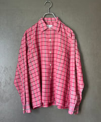 60s Wearever chambray check pattern shirt