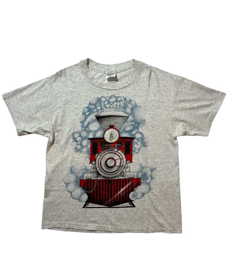 古着】USA製 90's Hanes 両面蒸気機関車プリントTシャツ | Cheeky