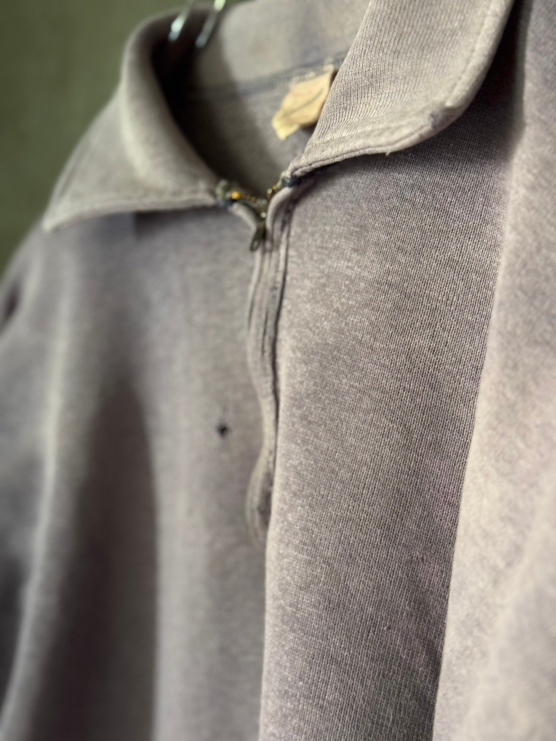 50~60s made in usa 1/4zip eggplant navy bule da