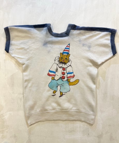 60s~70s CAT Hand Paint Sweat