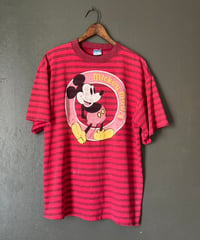 80's made in usa Mickey Mouse Striped t-shirt vintage