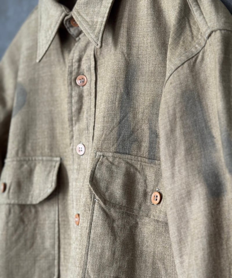 は*く様 最終値下げ　1940s イギリス軍　メタルボタン　プリズナー シャツ 40s wwⅡ prisoner shirt ① | Cheeky