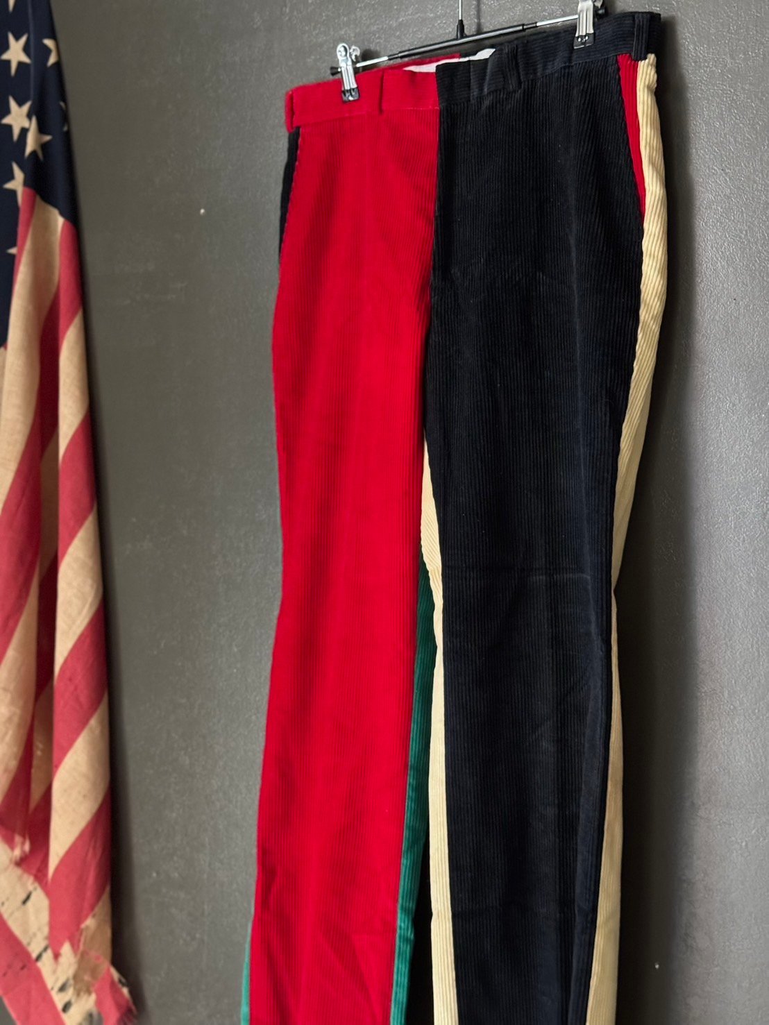 70's Huntington crazy pattern corduroy pants |