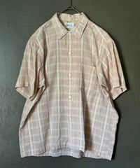 60s  Loop Collar botann down short sleeve Shirt