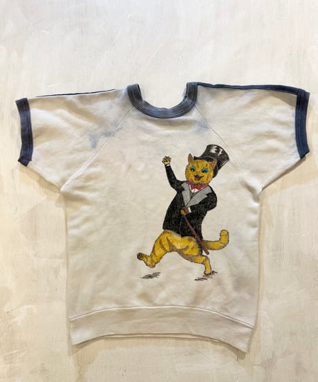 60s~70s CAT Hand Paint Sweat
