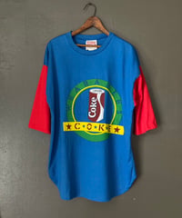 80〜90s made in usa coke half sleeves tee