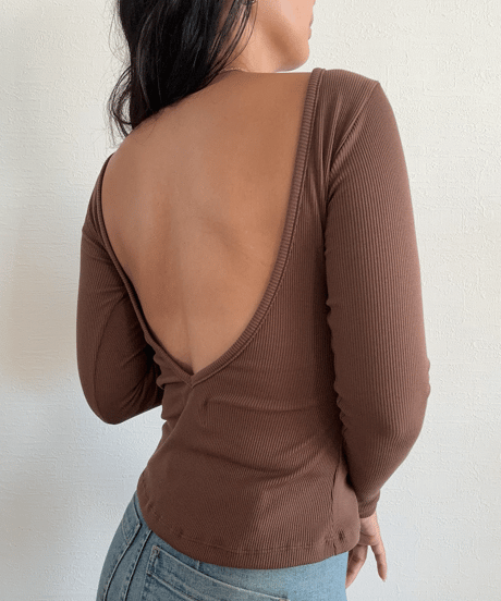 Back V Rib Top