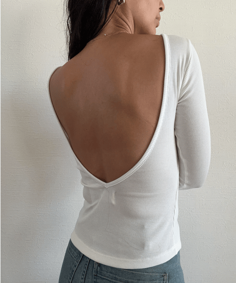 Back V Rib Top