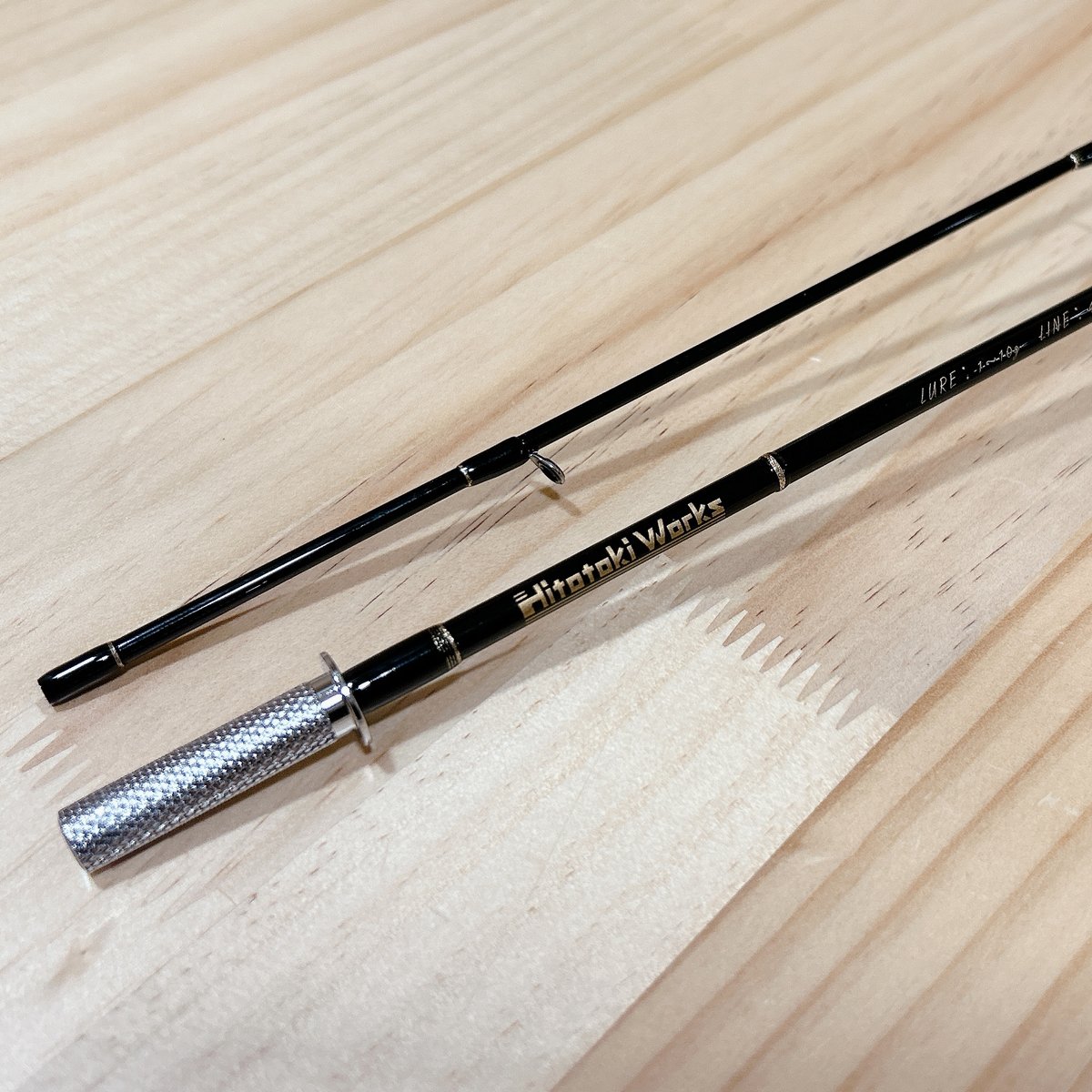 ヒトトキワークス　グリップ＋wickman オフセット専用ブラックウッドグリップ単体 - 渓流用トラウト