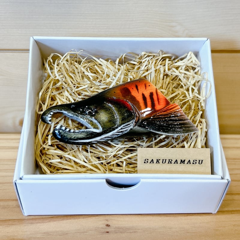 つりぐやさん専用　ブローチ ◎SASAKIYA 【Trout Face Brooch】 ☆SAKURAMASU (