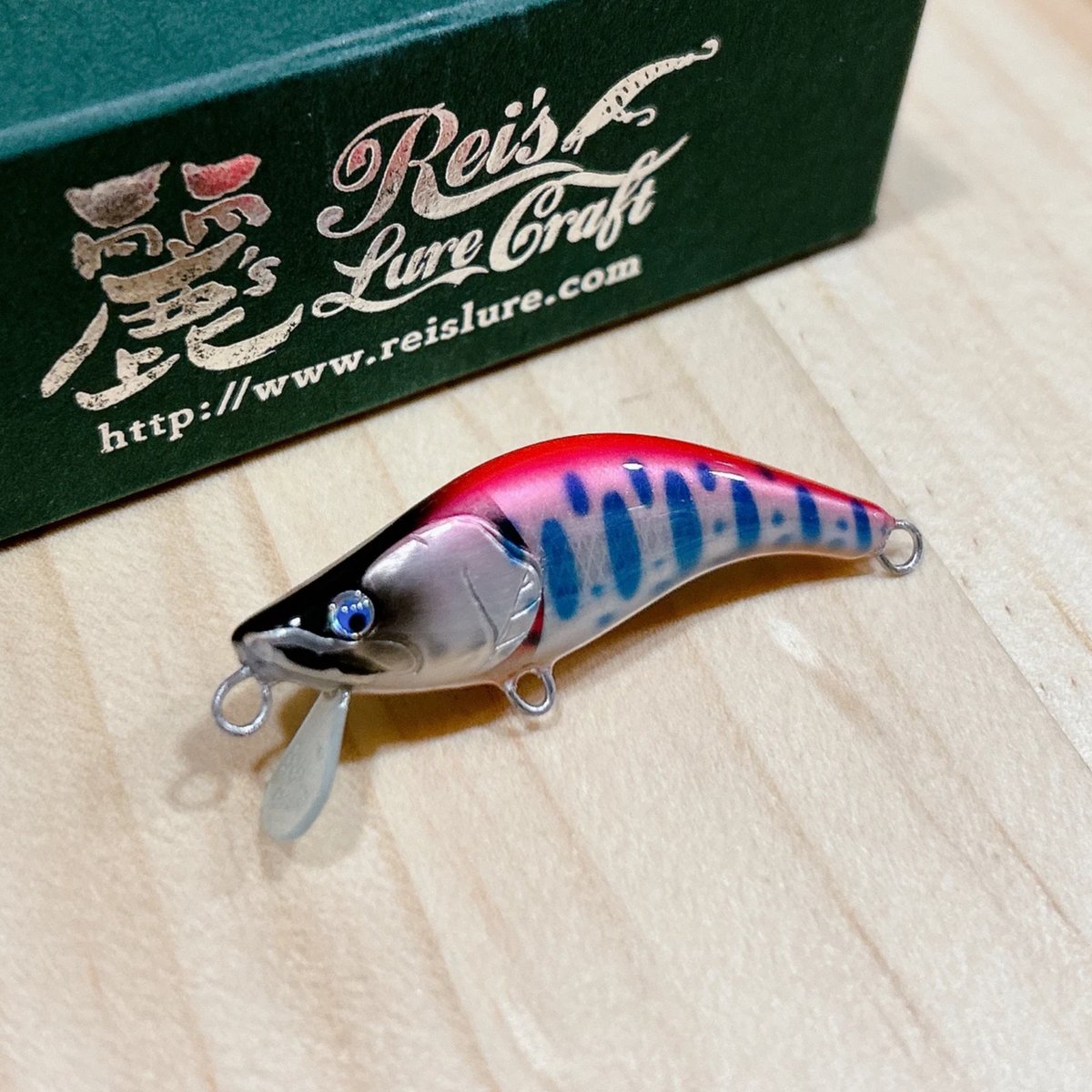 シ*ゲ様 麗'ミノー　50F＆50S ハンドメイドミノー2個セット ◎麗's Lure Craft ☆麗's ミノー50mm S color ピンクチャートヤ