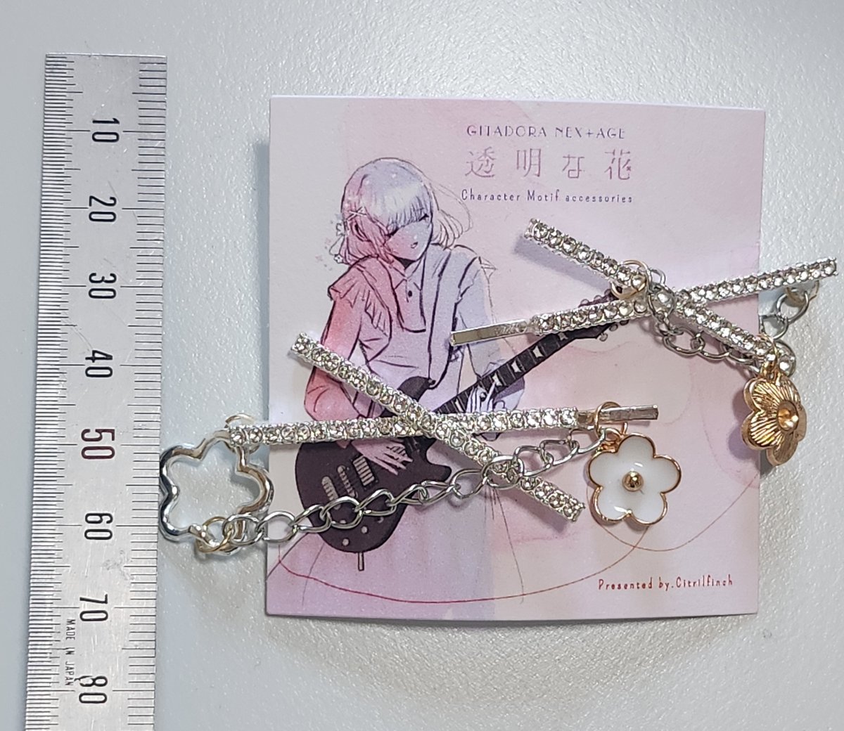 2個セット】透明な花 モチーフヘアピン | citrilfinch