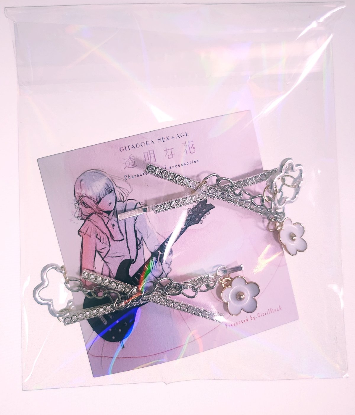 2個セット】透明な花 モチーフヘアピン | citrilfinch