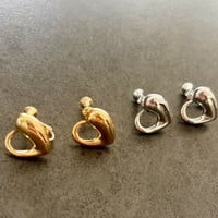アウトレット🩷PLUSONE特注　ハートORニュアンスシンプルイヤリング