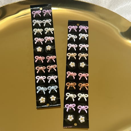 耳ツボジュエリー🎀カラフルリボンパーツ.ジュエリーパーツ.ribbon