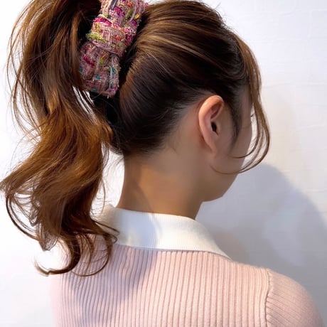 tweed ✖︎ pink  バナナクリップ☺︎