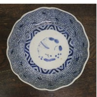 古伊万里　微塵唐草文　なます皿　江戸期C（にゅう）