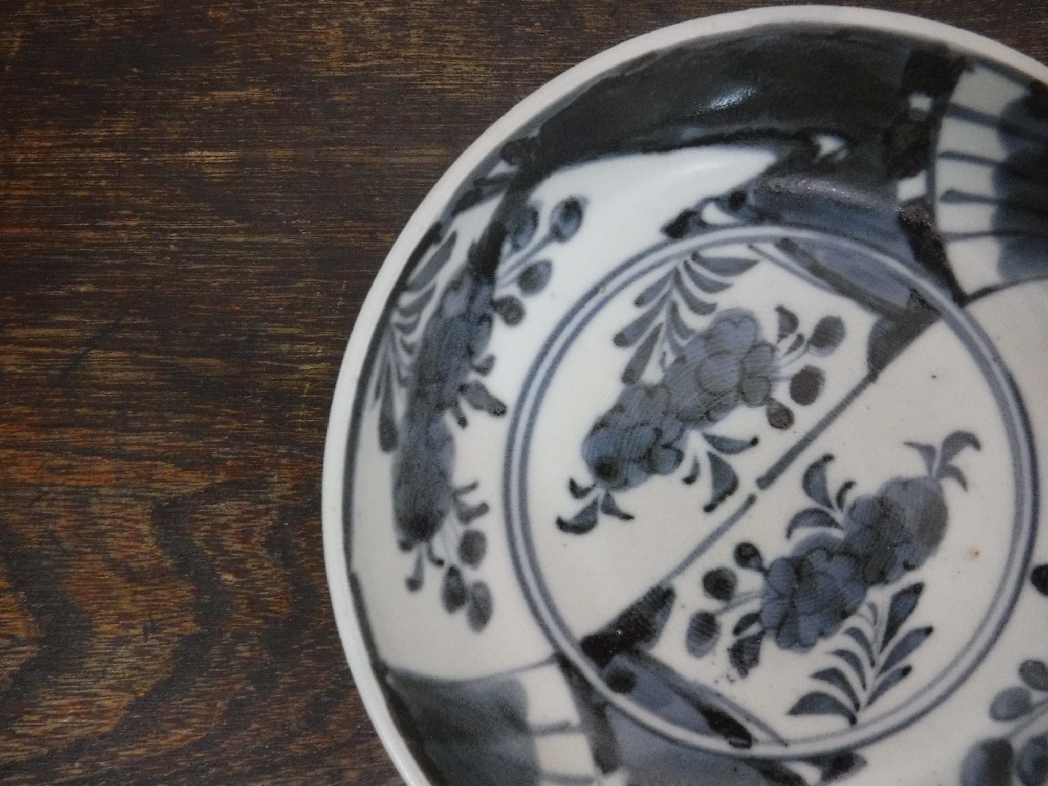 古伊万里 扇牡丹文 なます皿C 江戸期（小甘手） | 暮しの染付舎