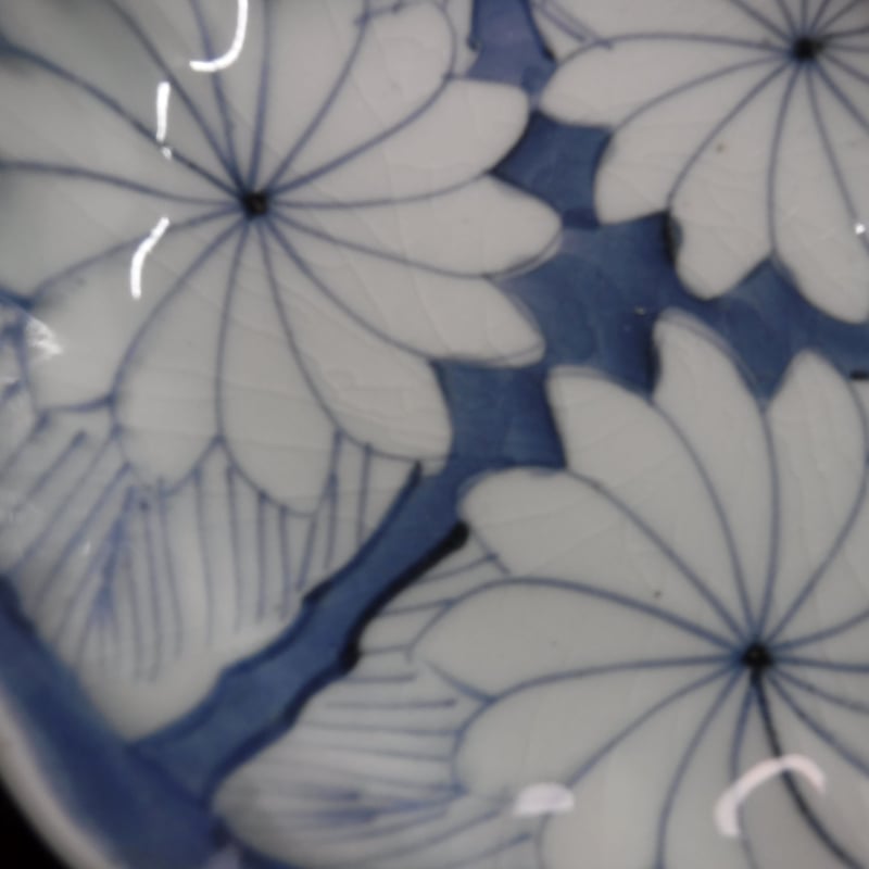古伊万里 染付 花卉文 なます皿 幕末期（甘手） | 暮しの染付舎