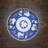 伊万里　印判　竹小窓文　小皿