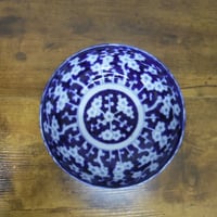 古伊万里 染付 巻物草木文八角鉢A 江戸後期（銀継） | 暮しの染付舎