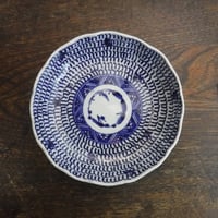 伊万里　染付　微塵唐草文　なます皿A　明治初期